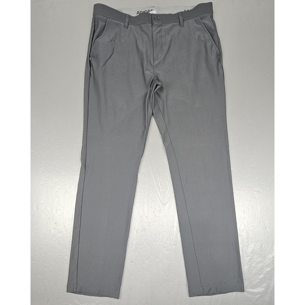 ADIDAS Golf Pants Mens 35x34 Gray 3-Stripe Ultimate 365 Performance Stretch